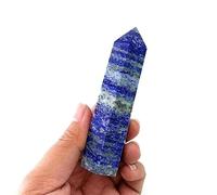 Stone Lapis Lazuli Point Hexagonal Column Crystal Quartz Tower Prisms Obelisk Wand Gift Home Decor 1PC (Size : 5-6cm)