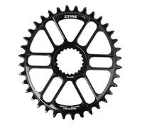 STONE - Plato Redondo/Ovalado Mount Direct Compatible con Shimano MTB CNC Aluminio Aleris 7075-T65, M7100, M7120, M7130, M8100, M 8120, M8130, M9100, M9120, M9130, MT-900 (Ovalado, 34T)