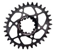 STONE - Plato Redondo/Ovalado Mount Direct Compatible con SRAM MTB 3 Tornillos 3 Offset CNC Aluminio Aleris 7075-T651 XX1 Eagle, X01, GX Eagle, X1-1400, GX-1400, S-2210, X0, X9, S1400 (Ovalado, 32T)
