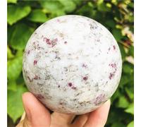 Stone Plum Blossom Tourmaline Crystal Ball Stones Home Decoration Gift Ornaments (Size : 190-220g)