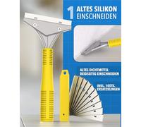 STONE REEF Juego de herramientas para eliminar silicona, incluye cuchillo para juntas, rascador de juntas, raspador de juntas de silicona, eliminador de juntas de silicona
