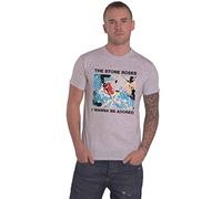 Stone Roses Adored Mens Camiseta Manga Corta, Gris, L para Hombre