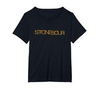Stone Sour Distressed Logo Camiseta, Mujer Tallas Grandes, Negro, 6XL Grande