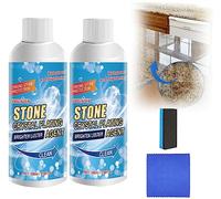 Stone Stain Remover Cleaner, Nano Stone Crystal Plating Agent, Kitchen Marble Oil Stain Cleaner, limpiador de manchas de aceite de mármol de cocina,Apto para granito, baldosas cerámicas (2pcs)