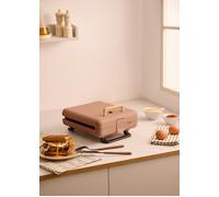 STONE STUDIO - Sandwichera Grill Y Gofrera De Placas Intercambiables Moca