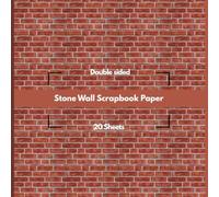 Stone Wall Scrapbook Paper: Double sided Stone wall print craft paper for scrapbooking and DIY crafts projects, one design Brick Texture Scrapbook Paper Sheets
