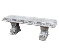 stoneandstyle Banco decorativo de piedra fundida, gris, 62 cm de ancho x 20 cm de alto x 13 cm de profundidad, 14,6 kg, resistente a las heladas hasta -30 °C, hecho a mano en Alemania