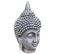stoneandstyle Cabeza de Buda Shiva resistente a las heladas, piedra fundida maciza, aprox. 8,4 kg