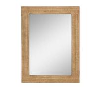 Stonebriar Espejo de Pared Rectangular rústico de 24 x 18 Pulgadas con Marco de Madera Natural para Colgar