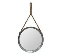 Stonebriar - Espejo Grande suspendido Redondo galvanizado con Cuerda
