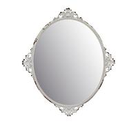 Stonebriar - Espejo Ovalado con Detalles Blancos Desgastados