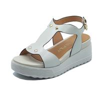 Stonefly 223717 Parky 36 Birch White Sandalias para mujer de piel blanca con hebilla, Birch White, 36 EU