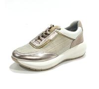 Stonefly Deportivo Casual de Tela y Piel, con cuña de Goma - 222973 para: Mujer Color: Oro Talla: 36