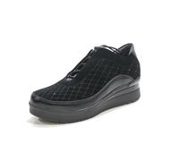 Stonefly Zapato Casual de Ante, con cuña de Goma - 222958 para: Mujer Color: Negro Talla: 40