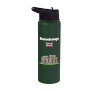 Stonehenge viaje recuerdo antiguo círculo de piedra amante bandera del Reino Unido Stainless Steel Insulated Water Bottle