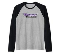 Stonehill College Skyhawks Text Logo Camiseta Manga Raglan