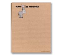 Stonehouse Collection Funny Co-Worker Notepads (2-Pack, 50 Sheets Each) - Humorous Memo Pads for To-Do Lists, Grocery Lists & Reminders, Small Office Gift, 5.5" x 4.5"- Made in USA (Dumb Donkey)