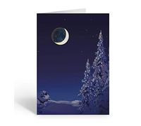 Stonehouse Collection Tarjeta de Navidad de Silent Night - 18 tarjetas de Navidad y sobres - Bosque de vacaciones de invierno, Estándar, 18