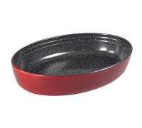 STONELINE Molde de Horno Fuente Horno Ovalada 34x24 cm de Vidrio Borosilicato con Revestimiento Antiadherente con Partículas de Piedra Reales, Resistente al Calor, Hornear Sin Grasa