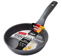 STONELINE Sartén Antiadherente 18 cm Sartén Pequeña Sartén Inducción con Revestimiento Antiadherente con Partículas de Piedra Reales, Todo Tipo de Cocinas, Cocinar Sin Grasa, Grigio