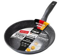 STONELINE Sartén Antiadherente 26 cm Aluminio Fundido Sartén Inducción con Revestimiento Antiadherente con Partículas de Piedra Reales, Todo Tipo de Cocinas, Cocinar Sin Grasa
