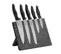 STONELINE Tacoma Taco Soporte Cuchillos Bloque Magnético Plegable con 5 Cuchillos de Acero Inoxidable, Hoja Afilada, Juego de Cuchillos Cuchillo Cocina Profesional para Carne Verduras Fruta