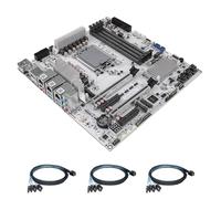StoneStorm W680 Placa base M-ATX para servidor NAS de 12 bahías (LGA1700, 12th/13th/14th Gen. Procesador de computadora), 4 unidades U-DIMM DDR5 MAX 128 GB, 3* M.2 NVMe, 12* SATA 3.0, 10G RJ45, PCI-E