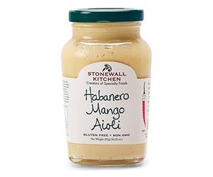 Stonewall Kitchen Habanero Mango Aioli (291 g) - Alioli de mango y habanero - perfecto para pollo y sándwiches o como salsa para patatas fritas, patatas fritas y palitos de verduras.