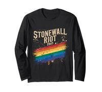 Stonewall Riot Historia LGBT Orgullo fue un Mes del Orgullo Gay de Disturbios Manga Larga