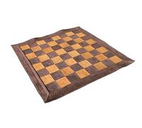 Stonkraft Ajedrez de Cuero Genuino de 19 "x 19" - marrón Color | Roll-up Chess | Torneo de ajedrez