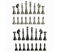 StonKraft Latón Piezas de Ajedrez Monedas Peones - Piezas de Ajedrez de Metal - Hand-Carved Silver and Copper Finish Pieces