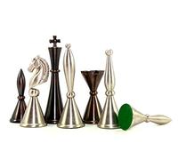 StonKraft Piezas de ajedrez de Bronce Piezas de ajedrez Ajedrez Monedas Peones (4" Francés)