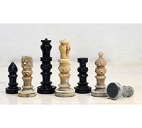 StonKraft - Piezas de ajedrez de piedra natural | Ajedrez | Monedas de ajedrez (rey de 3 pulgadas) | Juego de estrategia para 2 jugadores | A partir de 15 años