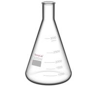 stonylab 1-Paquete 3000ml Matraz Erlenmeyer de Boca Estrecha, Erlenmeyer Flasks de Cristal de Pared Gruesa con Borde de Alta Resistencia (3000ml)