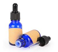 stonylab 15 ml (0,5 oz) 2-Pack Frasco Gotero de Vidrio, Azul Frasco de Cristal Vacío con Gotero de Cristal Cónico, Tapón Interno y Etiqueta para Aceites Esenciales Fragancias