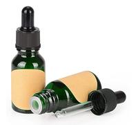 stonylab 15ml (0,5 oz) 2-Pack Frasco Gotero de Vidrio, Botella Cuentagotas de Vidrio Vacío Verde con Vidrio Cónico, Tapón Interno y Etiqueta, para Fragancias de Aromaterapia de Aceites Esenciales