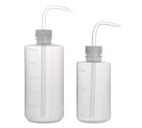 StonyLab 2-Paquete 250 ml/500 ml Botella de Lavado, Botellas de Plástico para Lavar con Presión, LDPE Material con Boca Estrecha, Squeeze Wash Bottle - 250 ml/500 ml