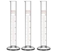 StonyLab 3-Pack Cilindro de Medición Graduado de Vidrio de Borosilicato, Glass Cylinder - 25 ml