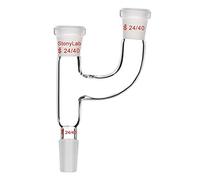 stonylab Adaptador de Destilación Claisen de 3 Vías con Juntas 24/40 Adaptador de Conexión Suministro de Laboratorio