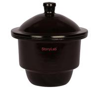 stonylab Ámbar Vidrio Vacío Secador, Laboratorio Vacío Secador Marrón Secado Secadora Tener PTFE Vacío Válvulas y Porcelana Plato ID:180 mm para Laboratorio Investigación