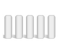 stonylab Barra de Agitación de Laboratorio, Varillas Agitadoras Magnéticas Recubiertas de PTFE de 25 mm Mezclador Agitador Blanco para Agitadores, 5 Paquetes