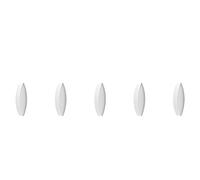 stonylab Barra de Agitación Magnética, 5-Pack 10 mm Barra de Placa de Stir de Laboratorio Barra de Agitación PTFE-Coated Set Mezclador de Agitación Blanco para Agitadores, Forma de Aceituna, 5 PK