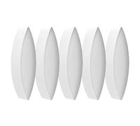 stonylab Barra de Agitación Magnética, 5-Pack 40 mm Barra de Placa de Stir de Laboratorio Barra de Agitación PTFE-Coated Set Mezclador de Agitación Blanco para Agitadores, Forma de Aceituna, 5 PK