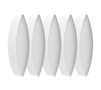 stonylab Barra de Agitación Magnética, 5-Pack 50 mm Barra de Placa de Stir de Laboratorio Barra de Agitación PTFE-Coated Set Mezclador de Agitación Blanco para Agitadores, Forma de Aceituna, 5 PK