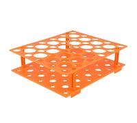stonylab Bastidor de Tubos de Centrífuga, 50 Agujeros Bastidor de Tubos de Centrífuga Desmontable Soporte de Plástico para Tubos de 10/15/50 ml, Naranja, 1 Paquete