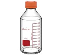 stonylab Botella de Almacenamiento de Medios con Tapa Rosca Naranja GL45, Vidrio Borosilicato, 1000 ml, para Uso en Laboratorio, 1 Unidad