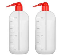 stonylab Botella de Lavado Químico, 2-Pack Lab Sellado Cilíndrico Plástico seguridad Botella de Lavado de Exprimir de Reactivos, Muestra Sellamiento Almacenamiento de Líquido con Boca Estrecha