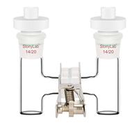 stonylab Células Electrolíticas de Tipo-H, Célula de Vidrio Electroquímico de Intercambio Iónico de Doble Celda de Vidrio Borosilicato Reemplazable, Reactor Tubular Sellado para Electroquímica, 5 ml