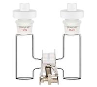 stonylab Células Electrolíticas de Tipo-H, Célula de Vidrio Electroquímico de Intercambio Iónico de Doble Celda de Vidrio Borosilicato Reemplazable, Reactor Tubular Sellado para Electroquímica, 20 ml