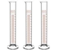 stonylab Cilindro de Medición Graduado, Paquete de 3 250 ml Cilindro Graduado de Vidrio de Borosilicato de Pared Gruesa Cristalería de Laboratorio